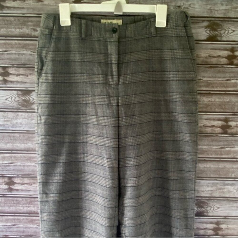 Vintage LL Bean Women's Classic Fit Straight Plaid Pants Size 10 Tall